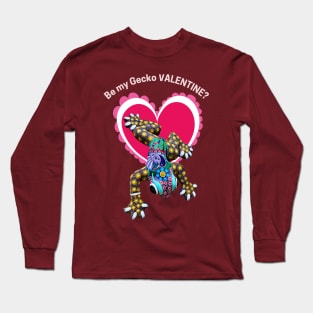 Be My Gecko VALENTINE! (Pink Heart) Long Sleeve T-Shirt